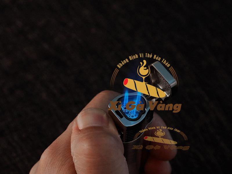 Hướng dẫn cách châm xì gà cùng bật lửa khò 3 tia